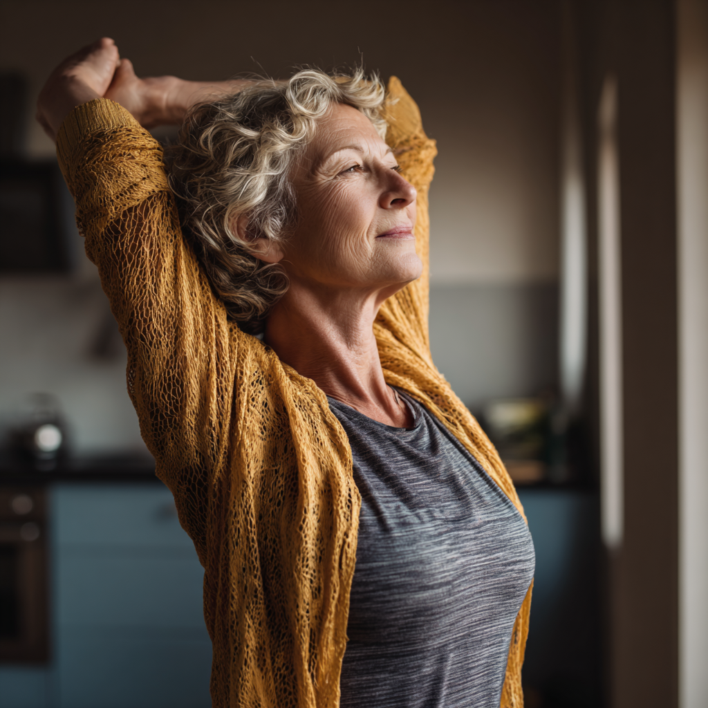 Older adults incorporating natural movement into daily routine at home
